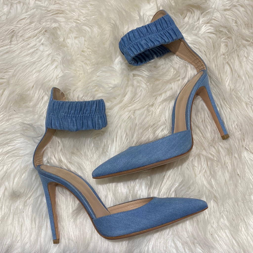 Gianvito Rossi Denim Heels Size 38.5